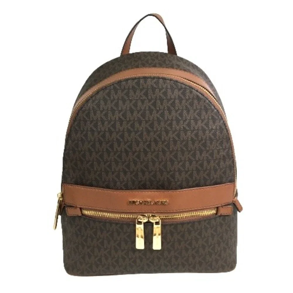 Michael Kors Kenly Backpack Medium Signature Logo Shoulder Satchel School Bag